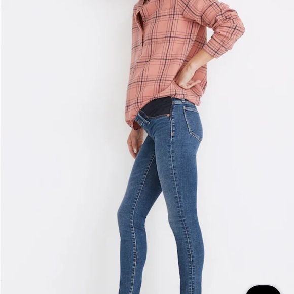 MADEWELL | Maternity Side-Panel Skinny Jeans in Wendover Wash: Adjustable - Picture 4 of 11